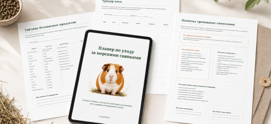 Планер по уходу за морскими свинками pdf