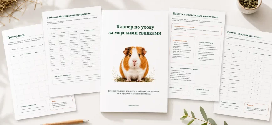 Планер по уходу за морскими свинками в формате PDF
